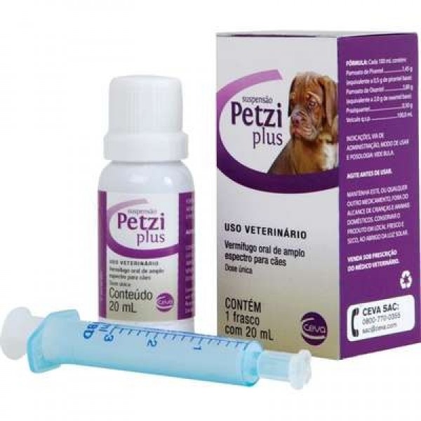 Vermífugo Petzi Plus Suspensão 20 ml