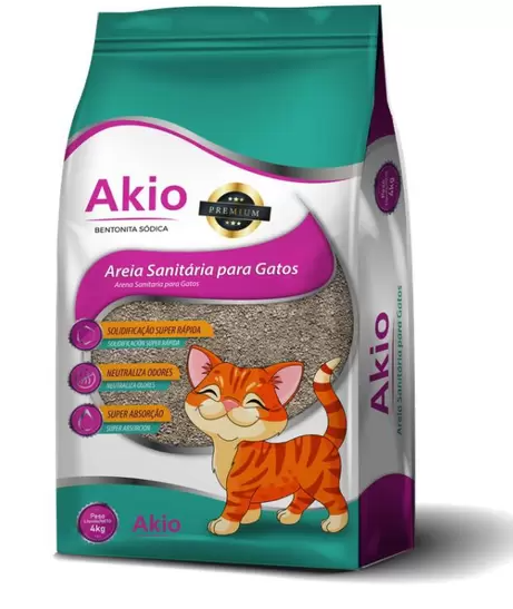 Akio Areia Sanitária para Gatos - 4kg