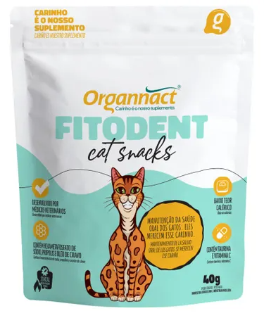 Petisco para Gato Fitodent Cat Snacks Organnact 40g