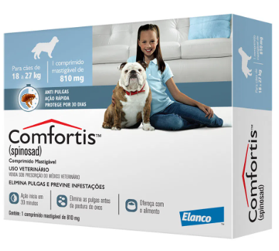 Antipulgas Comfortis 810 mg - para Cães (18 a 27kg)