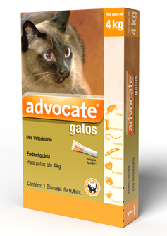 Antipulgas Elanco Advocate para Gatos até 4 Kg - 0,4 mL