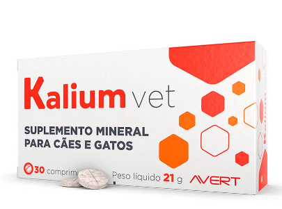 Suplemento Mineral com 30 Comprimidos para Cães  e GatosKalium Vet