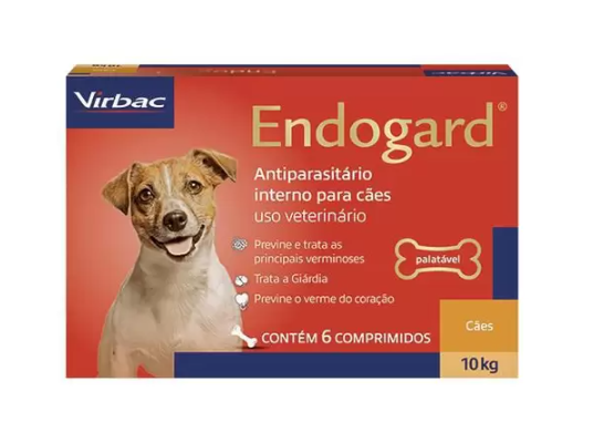 Endogard Vermifugo Cães 10kg - 6 Comprimidos 