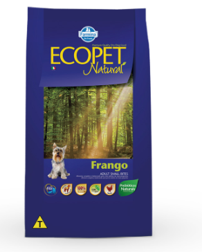 Ração Ecopet para Cães Adultos Raças Pequenas sabor Frango 3kg