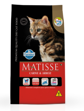 Ração Farmina Matisse para Gatos Adultos Sabor Carne e Arroz 2kg