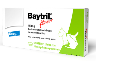 Baytril Flavour 15mg com 10 comprimidos