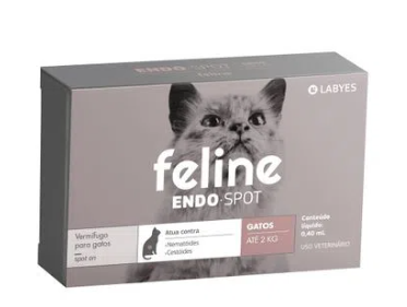 Vermífugo Feline Endospot Labyes até 2 kg pipeta de 0,4 ml