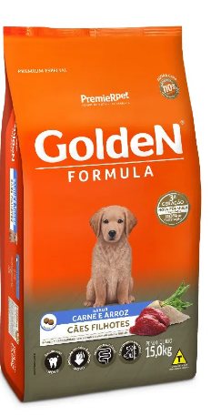 Ração Golden Fórmula para Cães Filhotes Carne e Arroz 15 kg