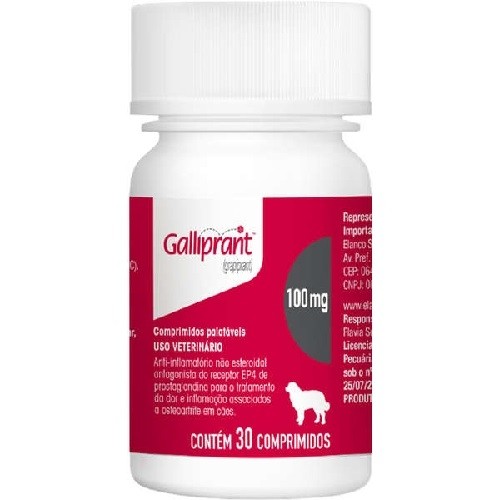Anti-Inflamatório Galliprant 100mg para Cães - 30 Comprimidos