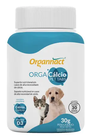 Orga Cálcio Suplemento  Pet Tabs 30g -  30 Comp.