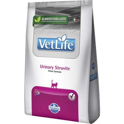 Ração Farmina Vet Life Natural Urinary Struvite para Gatos Adultos com Distúrbios Urinários 400g