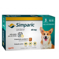 Antipulgas Simparic 40 mg para Cães 10,1 a 20kg - 3CP
